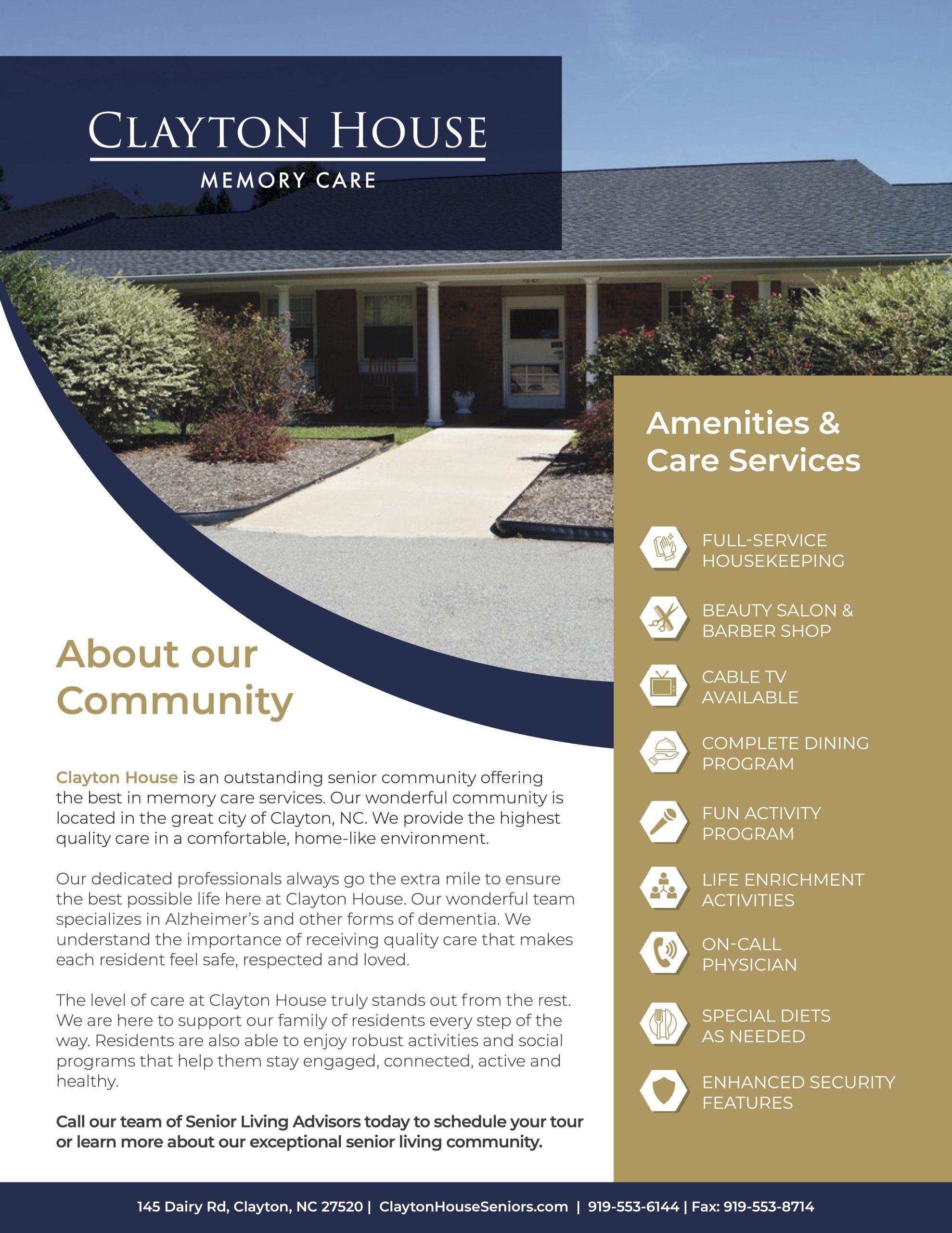Clayton House- About our Services